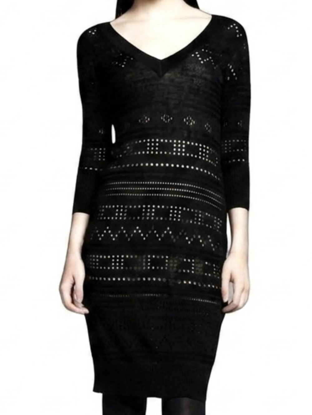 Catherine Melandrino for Designation Black Lace Bodycon Dress- Sz. Sm